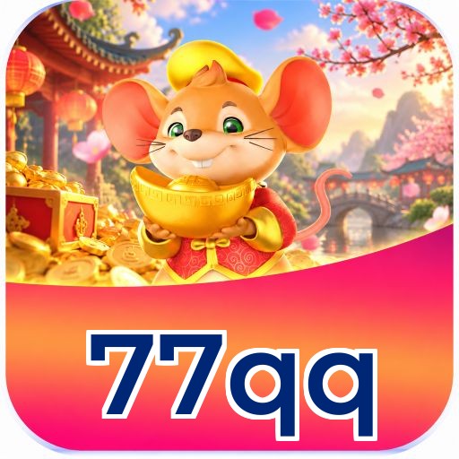 Interface da plataforma 77qq mostrando slots populares e bônus de boas-vindas